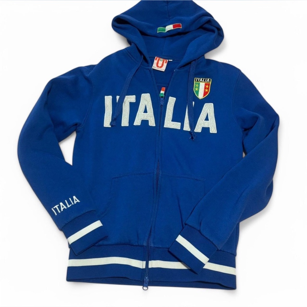 Vintage blue and white Italy hoodie 🇮🇹